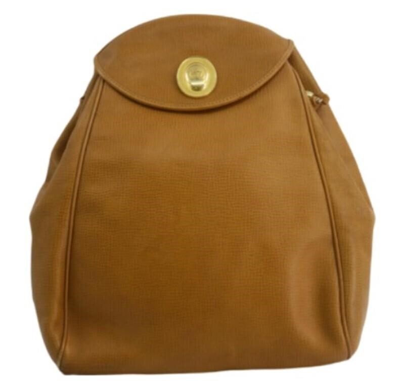 Christian Dior Brown Leather Backpack