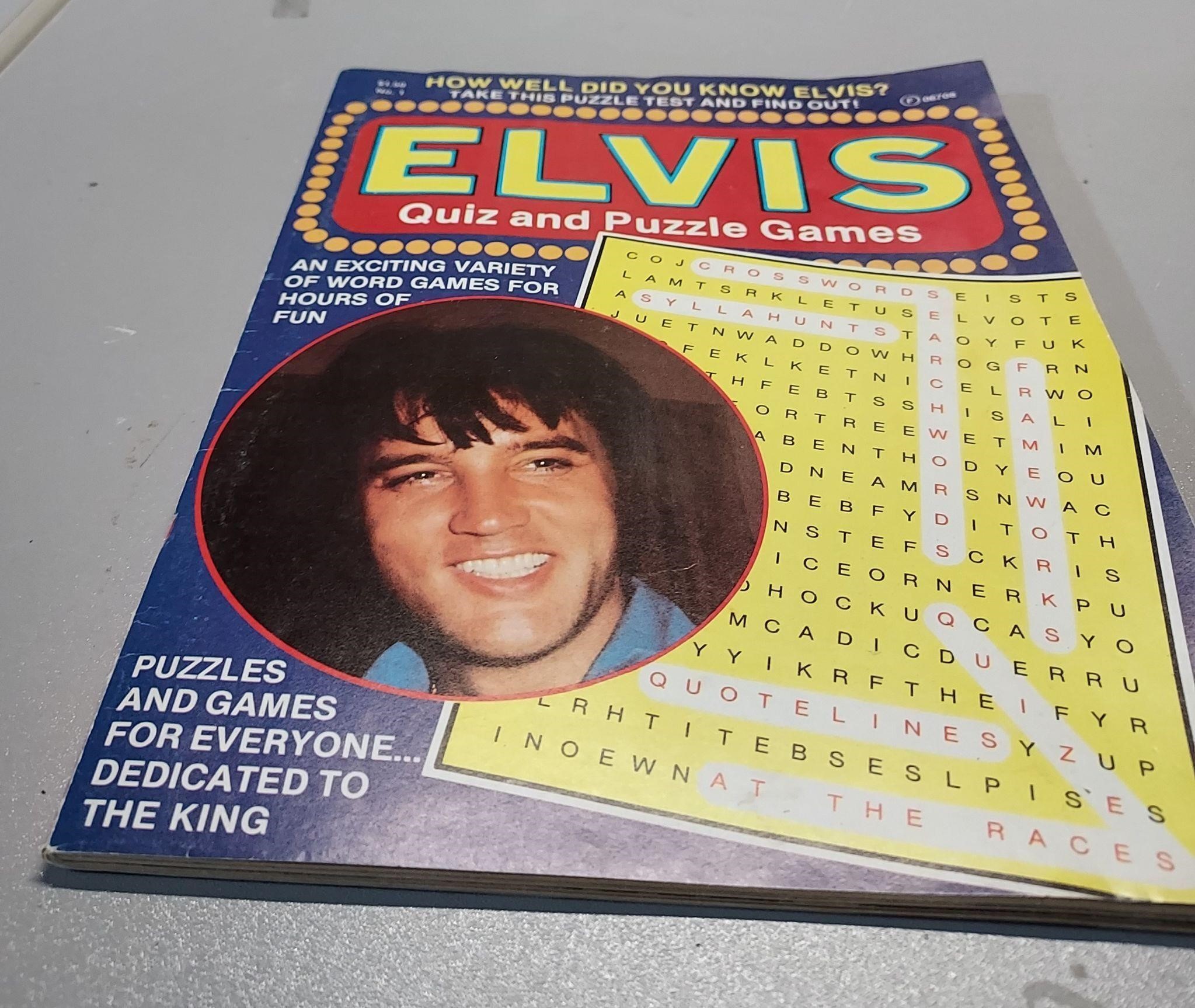 Vintage Magazine Elvis Quiz and Puzzle Games 1977