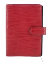 Louis Vuitton Red Epi Angenda PM Wallet