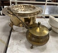 Brass Chafing Dish and Rice Crusher