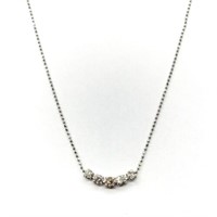 18kt White Gold .52 ct Natural Diamond Necklace