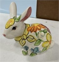 Vicki Carroll Hand Painted Ceramic Rabbit