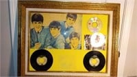 Beatles Wall Hanging with Records
