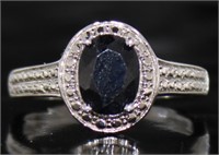 Oval 1.80 ct Natural Sapphire Dinner Ring