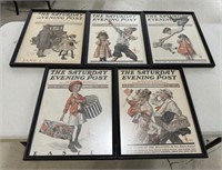 6 The Saturday Evening Post Framed Prints