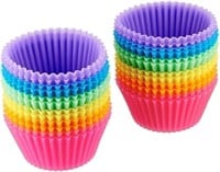 PURE PAK SILICONE CUPCAKE HOLDERS SET 24 PACK