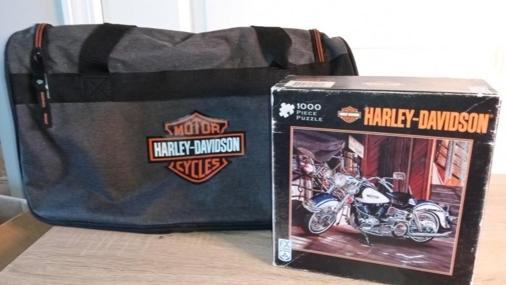 Harley Davidson Bag & Puzzle