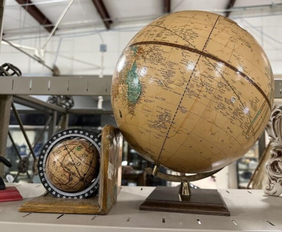 Crams Imperial World Globe and Bookends