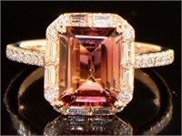 14kt Gold 2.60 ct Tourmaline & Diamond Ring