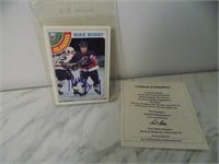Mike Bossy Silver Anni Rookie Card Reprint Signed