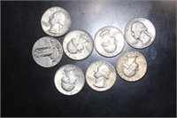 Lot of 8 Silver Quarters