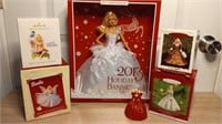 2013 Holiday Barbie & 4 Hallmark Ornaments