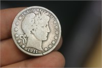 1911 Barber half dollar