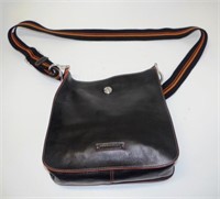 Toscanella Italian black leather hobo bag