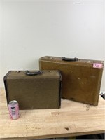 Two vintage luggage