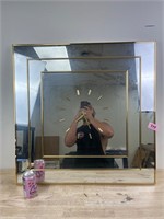 Gold Mirrored Wall Clock untested