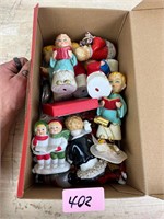 Box of Christmas figurines
