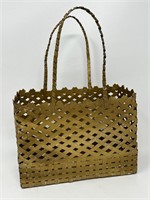 Basket Weave Metal Purse