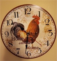Home Sweet Home Rooster Clock