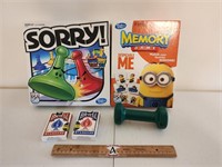 Games: Sorry, Memory Game, Bicycle Cards, Small