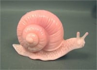 Fenton Pink Rosalene Snail Figurine