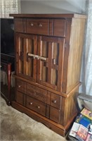 Wood Cabinet w/ Three Drawers