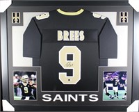 Autographed Drew Brees Custom Framed Jersey
