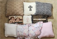 Decorative Pillows:  Angels, Animal Print, Cross,