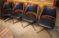 4pc Mid-Century Modern Brody Swivel Office Chairs