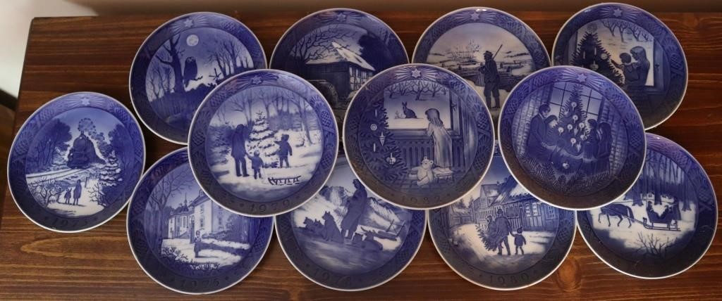 12pc Royal Copenhagen Collectible Plates
