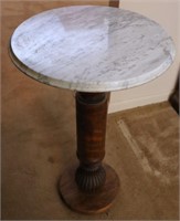 Wooden Plant Stand & Marble Top