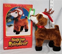 walking reindeer battery powered toy in box