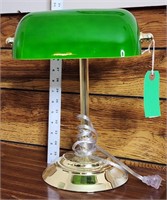 Green shade desk lamp