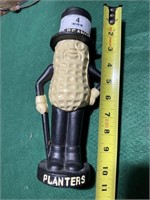 11" tall cast iron Mr. Peanut Bank