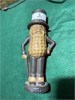 11" Tall cast iron Mr. Peanut Bank