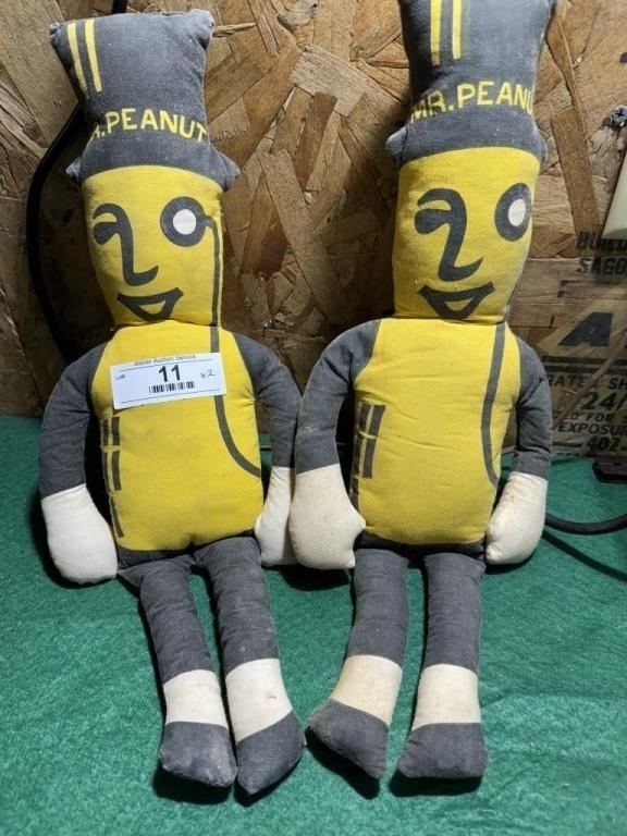 2- 17" tall Mr. Peanut stuffed dolls