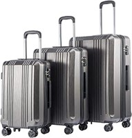 Coolife Luggage Expandable Suitcase PC+ABS with TS