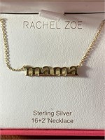 Sterling Silver "Mama"  Rachel Zoe Necklace