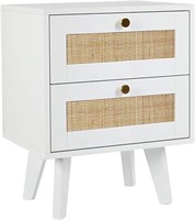 SEALED - Anmytek White Nightstand, Farmhouse Ratta