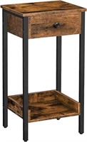 Tall End Table, Nightstand, Side Table with Drawer