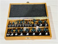 20 pc set of Mastercraft router bit set