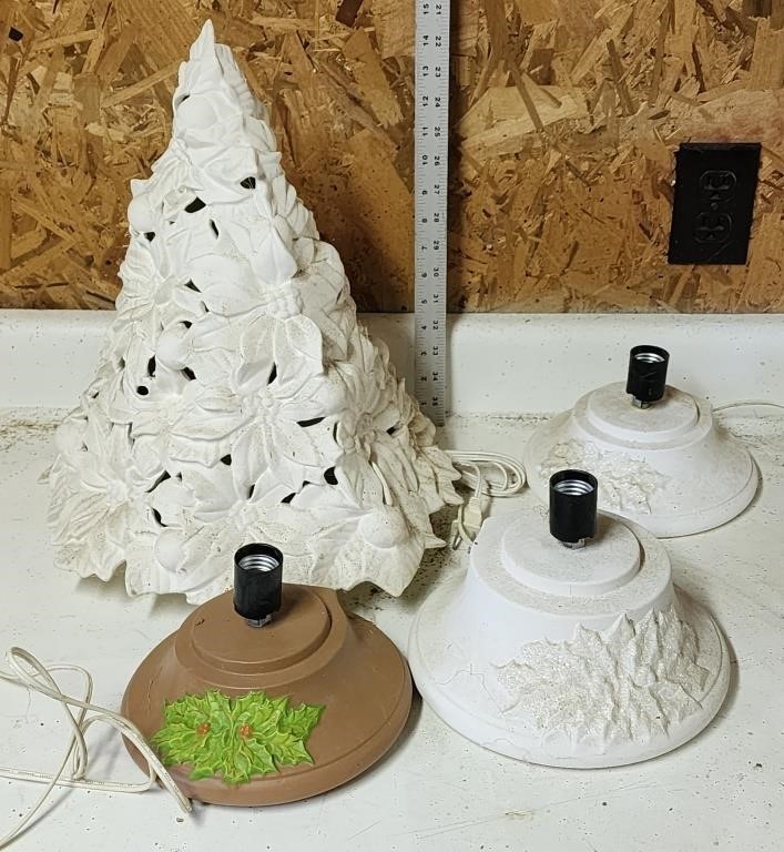 ceramic Christmas tree and basses