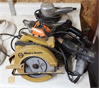 5 assorted power hand tools