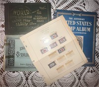 2 Stamp Albums and one seet with Stamps