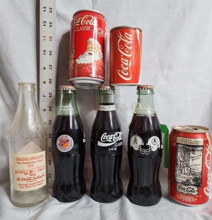 7pc Coca-Cola Tennessee Sport Bottles & Cans