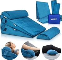 USED - Lunix 4pcs Orthopedic Bed Wedge Pillow Set,