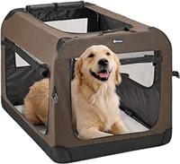 SEALED - Veehoo Folding Soft Dog Crate, 3-Door Por