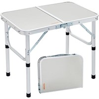 VEVOR Folding Camping Table, Adjustable Height