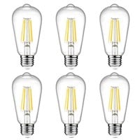 Ascher Vintage LED Edison Bulbs 6W, Equivalent