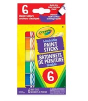 Crayola Canada Washable Paint Sticks,6CT, Holiday